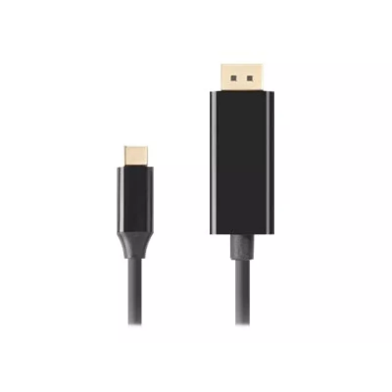 USB-C–DisplayPort-adapterkaabel Lanberg CA-CMDP-10CU-0018-BK must 1,8 m