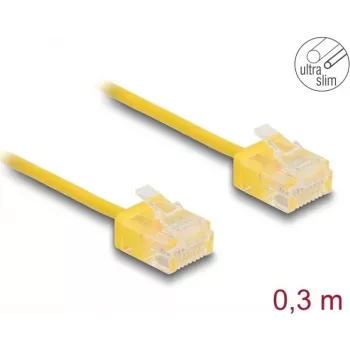 Võrgukaabel DeLOCK RJ45 Cat.6 UTP 0.3m kollane