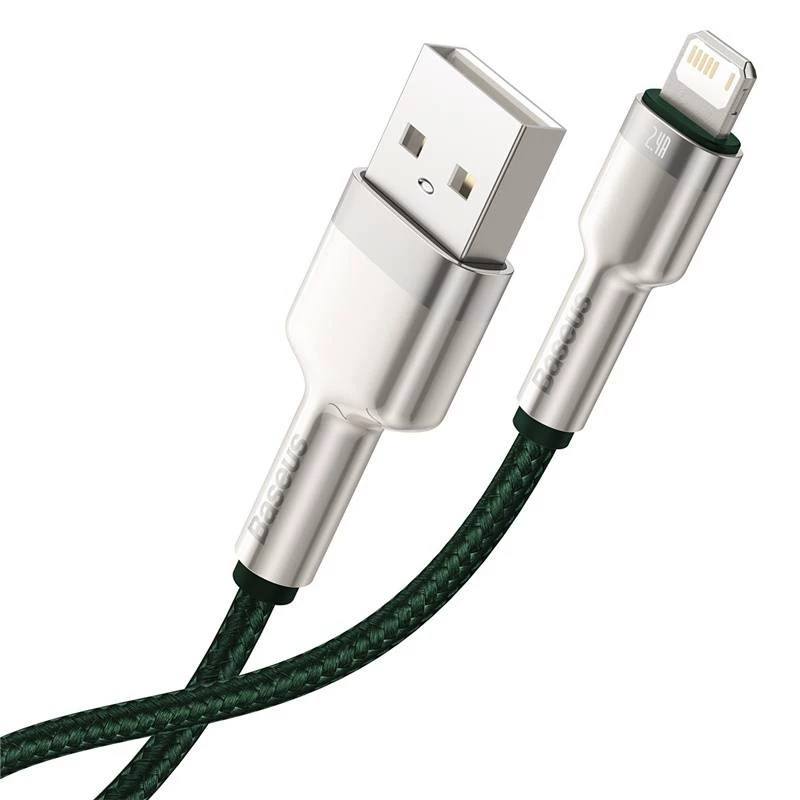 USB-A to Lightning kaabel Baseus 1 m, roheline
