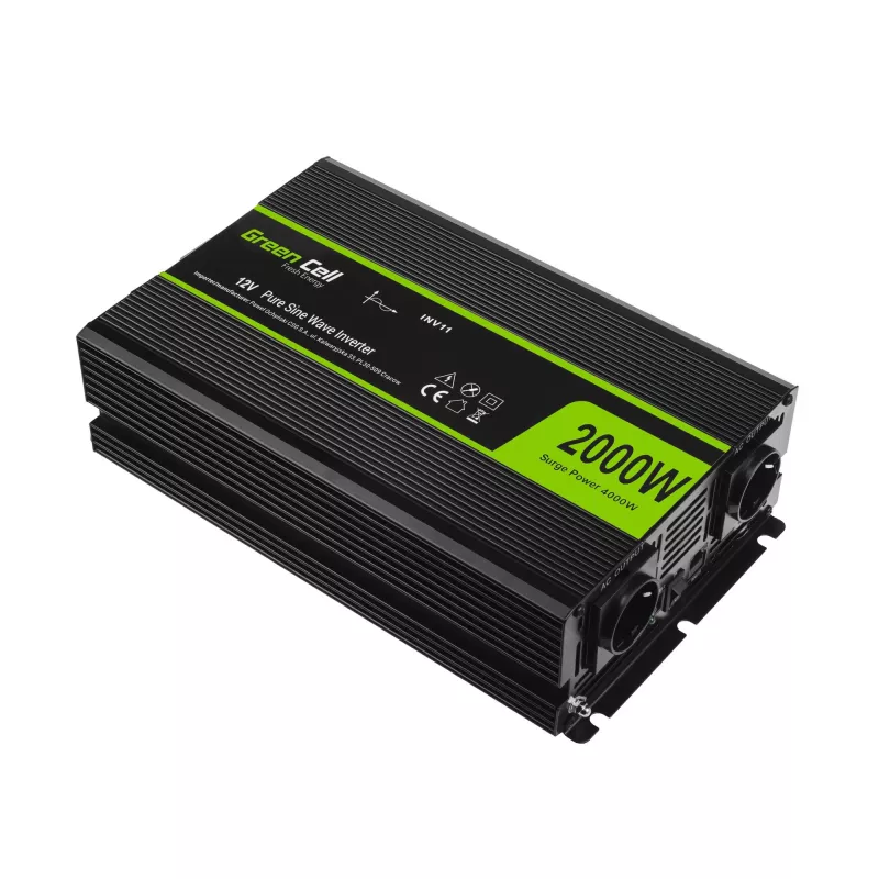 Green Cell INV11 toiteadapter/inverter Auto 2000 W Must