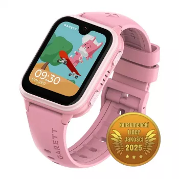 Nutikell Garett Kids Vibe Ai 4G roosa GPS-jälgimise ja veekindla disainiga