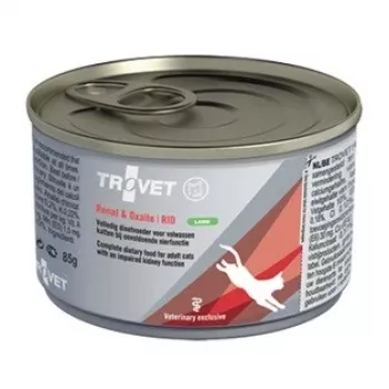 Märg kassitoit TROVET Renal & Oxalate RID Lamb 100 g — veterinaardieet täiskasvanud kassidele, neerude ja oksalaatide toetus