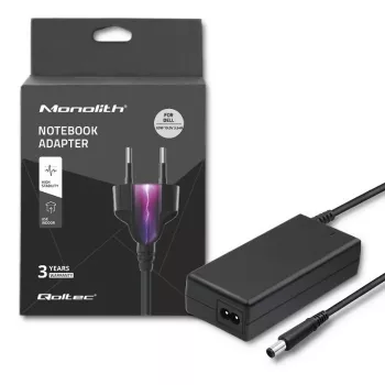 Qoltec 51519 (7.4x5.0mm + tihvt) 65W 3.34A 19.5V vahelduvvoolulaadija Dell sülearvutitele