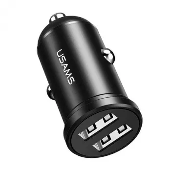 Autolaadija usams USA000867 — Kaks USB 2×2,4A, Must