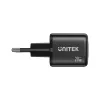 Seinalaadija Unitek P1128ABK01-EU — 2-pordiline GaN USB‑C ja USB‑A, kokku 20 W, must