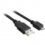 USB 2.0 kaabel, USB-A pistik > Micro-USB pistik (must, 2,0 meetrit)