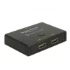 DeLock HDMI 2 - 1 lüliti kahesuunaline 4K 60 Hz - Video/Audio lüliti - 2 x HDMI - Lauapealne