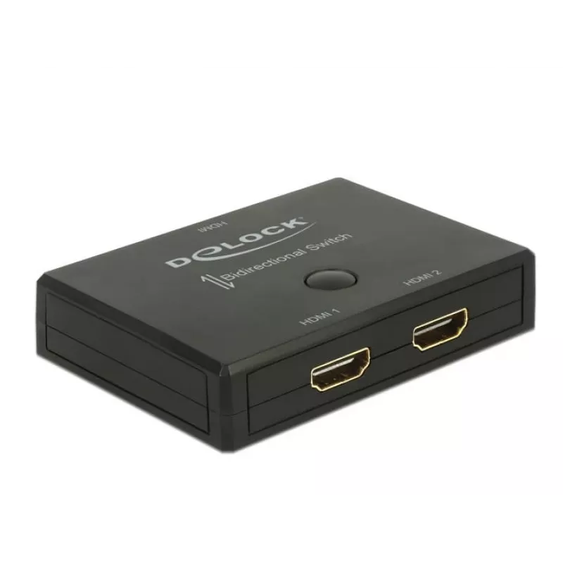 DeLock HDMI 2 - 1 lüliti kahesuunaline 4K 60 Hz - Video/Audio lüliti - 2 x HDMI - Lauapealne