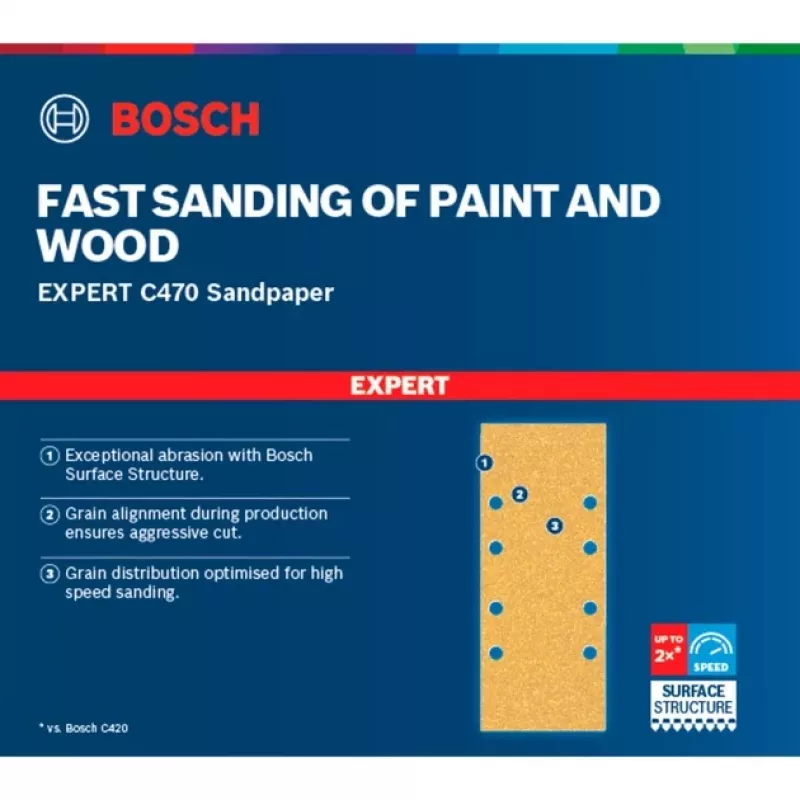 Bosch 2 608 900 807 pöörleva tööriista lihvimis-/lihvimistarvik Puit Lihvimisleht