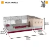 Puuri Ferplast Krolik 140 Plus küülikule, hall/punane, L1420×S600×K500 mm, metall/plast