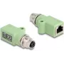 DeLOCK 60681 M12 RJ45 roheline ühenduspesa M12 RJ45 kullatud kontaktidega