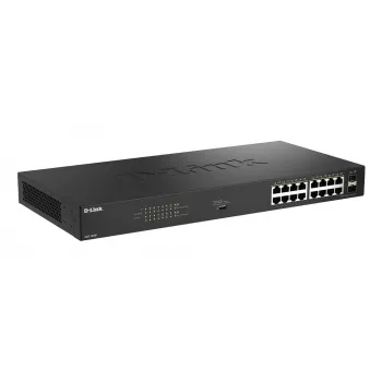 D-Link 18-pordine Gigabit Juhtimata PoE Lüliti DGS-1018P/E — 16 x Gigabit RJ-45, PoE (IEEE 802.3af/at), 36 Gbit/s kommuteerimisvõimsus