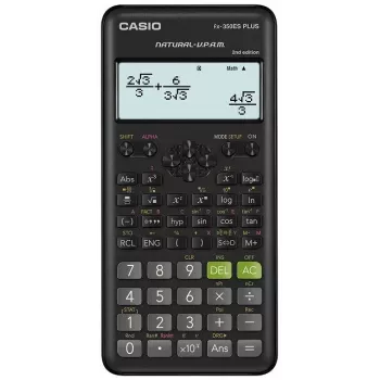 Teaduslik kalkulaator CASIO FX-350ES Plus 2nd, tasku, 2-real ekraani, 12 numbrikohta, patarei, must, 162×77×11 mm