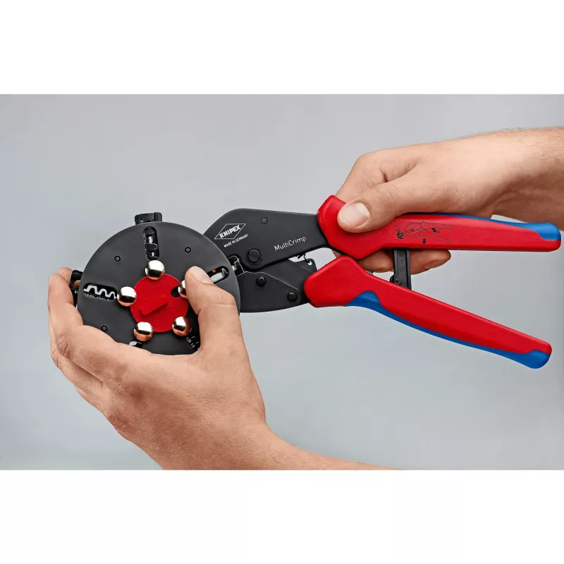 Knipex 97 33 02 kaablikrimpsimistööriist Krimpsimistööriist Sinine, Punane