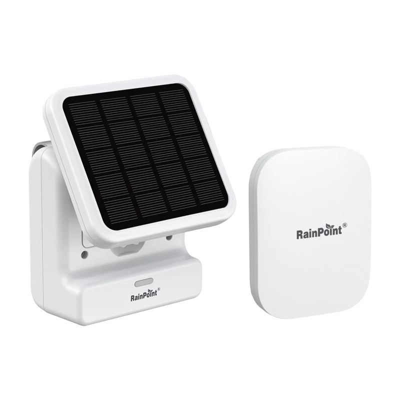 RainPoint nutikas päikeseenergial töötav veepumba komplekt HTP115FR koos HWG023WBRF võrgulüüsi ja rakendusega aia niisutamiseks