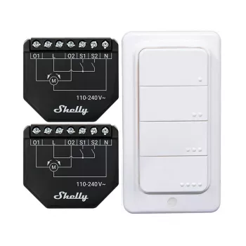 Shelly WiFi-kontrolleri komplekt Shutter BLU RC Button 4 — nutirelee ruloodele ja ribikardinatele