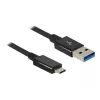 DeLOCK Premium – USB-kaabel – 24-kontaktiline USB Type C (M) – 9-kontaktilise USB Type A (M) külge – 1,0 m (USB 3.1 Gen2) – Must (83983)