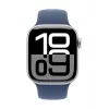 Apple Watch Series 10 GPS 42 mm hõbedane alumiiniumkorpus teksasportrihmaga - S/M