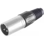 XLR-pistik ShiverPeaks BS55002-R – 3‑kontaktiline, punane metallkorpus