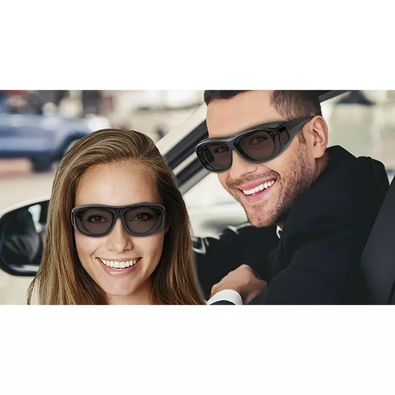 Päikeseprillid WEDO 271 48599 Ovaalsed ümberkeevad, unisex, polariseerivad klaasid, prillide peale käiv stiil