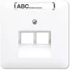 Seinakontakt RJ-45 Jung CD 569-2 NAUA WW — Valge termoplastist võrgukonnektor