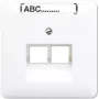Seinakontakt RJ-45 Jung CD 569-2 NAUA WW — Valge termoplastist võrgukonnektor
