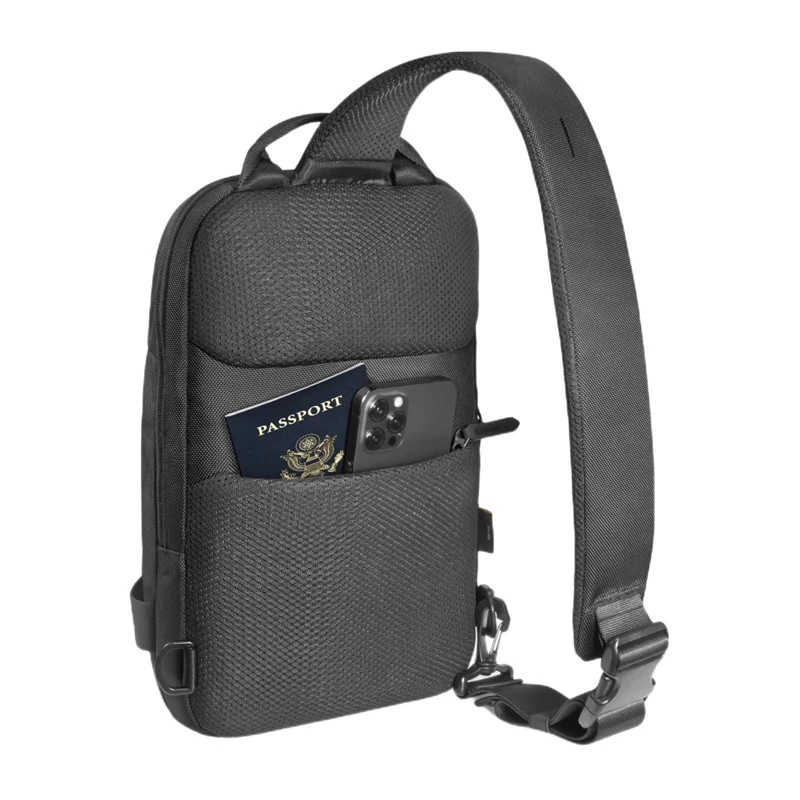 Crossbody kott Tomtoc Navigator-T24 S — must, kompaktne igapäevane kandekott