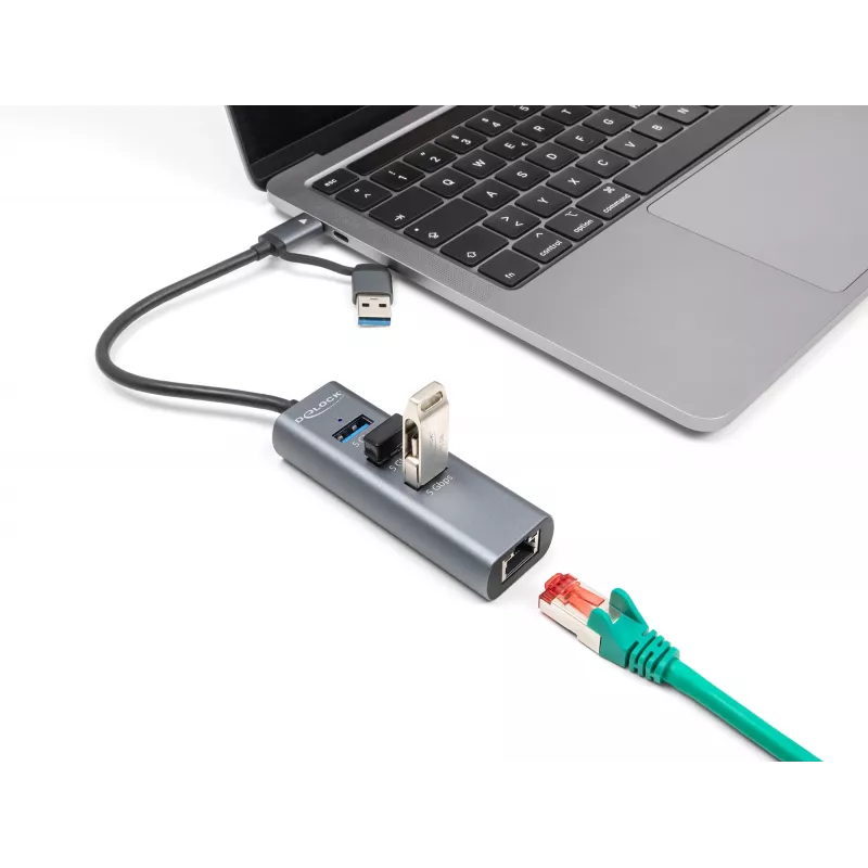 DeLOCK 64282 sülearvuti dokkimisjaam ja pordireplikaator Juhtmega USB 3.2 Gen 1 (3.1 Gen 1) Type-C Hall (64282)