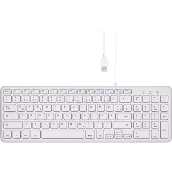 Perixx PERIBOARD-213 DE W USB-klaviatuur, saksa, QWERTZ valge (11960)