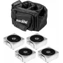 EUROLITE lame Light Set 4x AKKU 20000425 koos pehmekotiga – 4-osaline akutoitega lamepaneelvalgustuse komplekt
