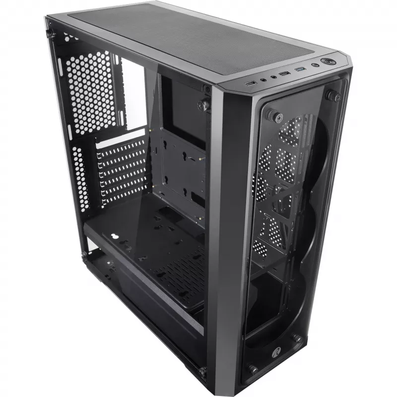 RAIJINTEK PONOS TG4 - Lauaarvuti - PC - SPCC - Must - ATX - EATX - EEB - micro ATX - Mini-ATX - Mängimine