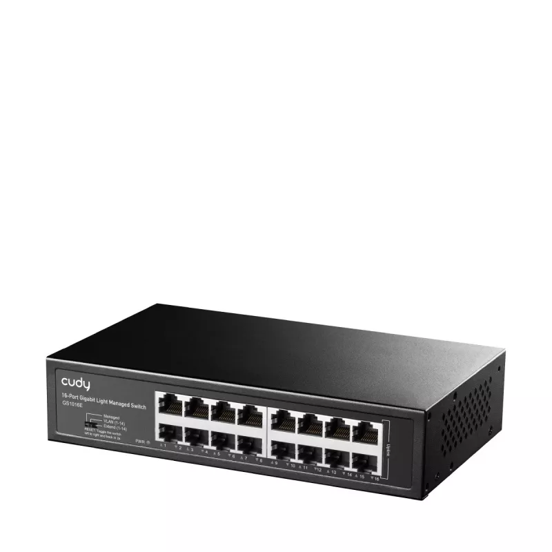 Lüliti Cudy GS1016E 16-pordine Gigabit Ethernet haldamata lüliti, 16× 10/100/1000 Mbps