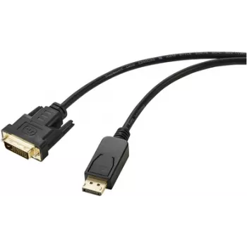 Renkforce DisplayPort / DVI adapterkaabel DisplayPort pistik, DVI-D 24+1pol. pistik 1,80 m Must RF-5771518 PVC ümbris DVI-kaabel (RF-5771518)
