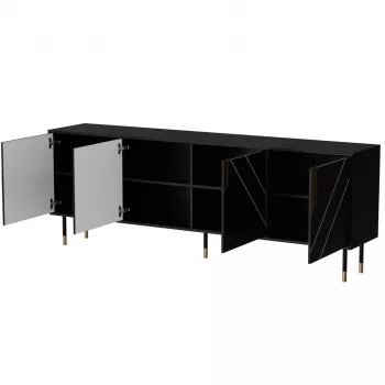Chest of drawers cama meble Cama 4D MOUNTAIN 204x40x72 cm — Must & gold, MDF/particle board