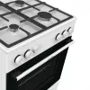 Põrandal seisv gaasipliit Gorenje GG6A10WFFM, valge, 4-põletiga pliit, 72 L gaasiahi, pöörlevad esijuhtnupud