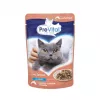 PREVITAL märg kassitoit Mix 4 Flavors — kana, vasikaliha, lõhe, linnuliha, 96 x 100 g kotikest (9,6 kg, täiskasvanud)