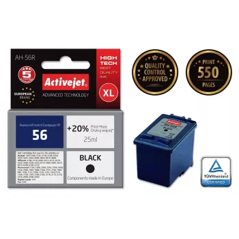 Activejet AH-56R tint (asendus HP 56 C6656A; Premium; 25 ml; must)