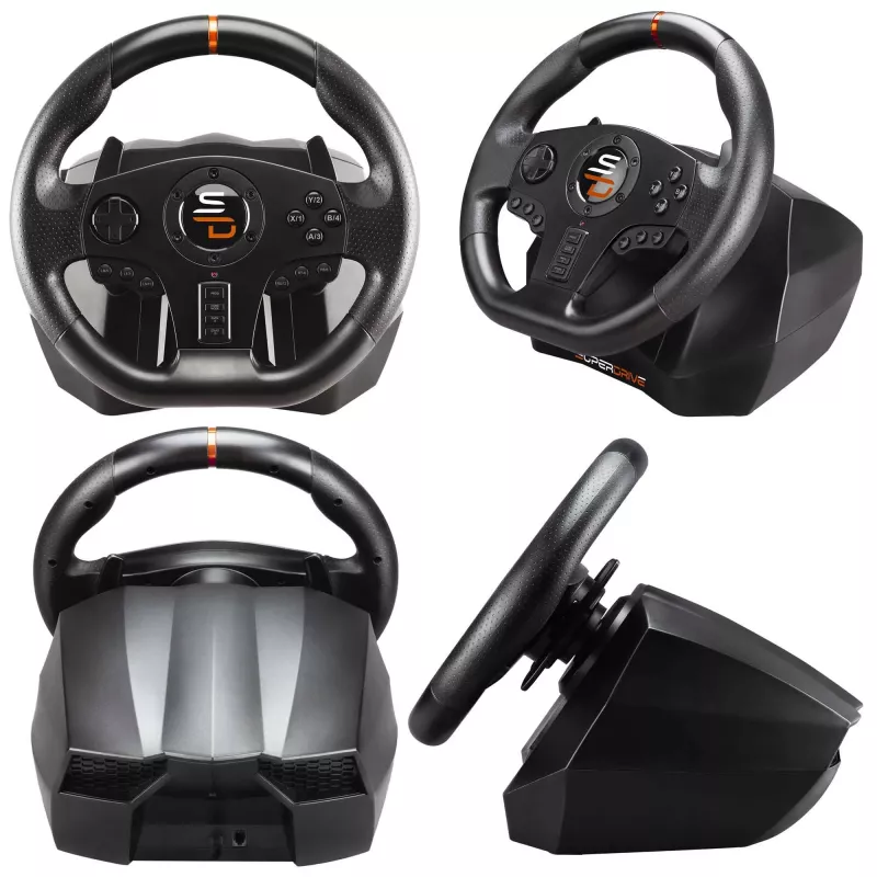 Subsonic SA5595-PC-mängukontroller Must USB-rool + pedaalid