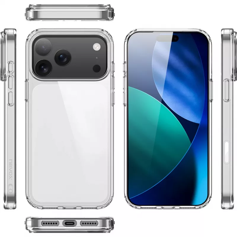 Nevox StyleShell SHOCKFlex - iPhone 17 Pro 6.3 , läbipaistev