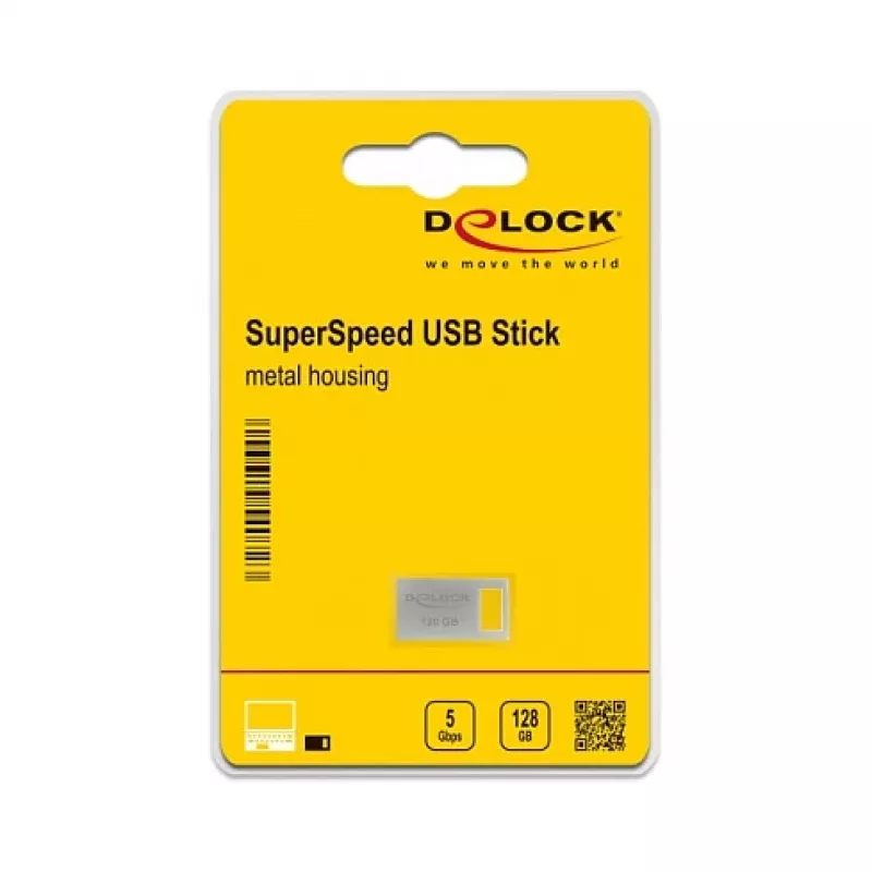 USB-mälupulk DeLOCK 128 GB USB Type-A 3.2 Gen 1 metallkorpus