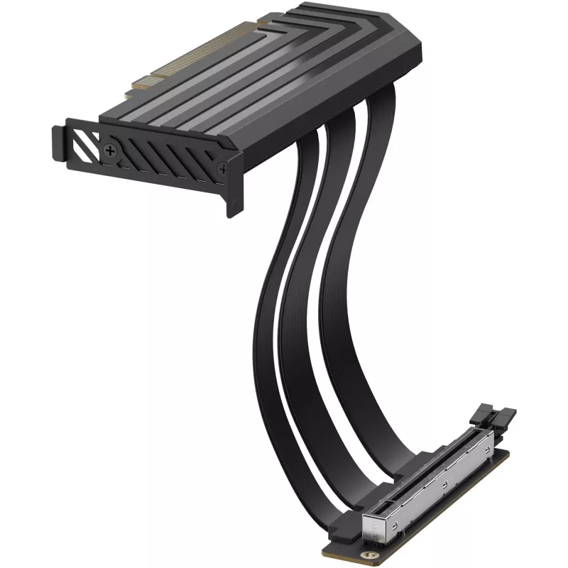 PCIe 5.0 Hyper Riser, pikenduskaabel must, 20 cm