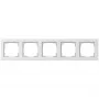 Seinaplaat GIRA E2 Valge — termoplast, kruvideta disain, 80,8×366×9,3 mm