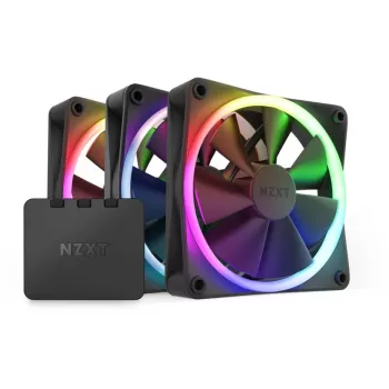 NZXT F120 RGB 120mm ARGB korpusventilaatorite kolmikpakk - must