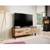 Teleriiul Cama Meble LOTTA 140 cm — wotan tamme raam, must puitlaastplaadi pealispind, 1400×400×530 mm