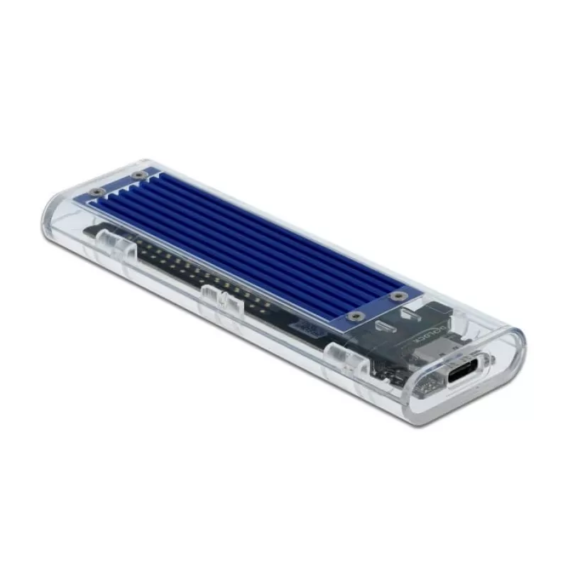 SSD-korpus DeLOCK 42620 Väline korpus M.2 NVME PCIe SSD-le USB USB-C emasliidesega läbipaistev