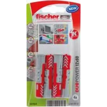 Fischer DuoPower 12 x 60 K NV Seinapistik 60 mm 537654 1 komplekt (537654)
