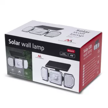 Maclean IP65 päikeseenergial töötav LED-lamp liikumis- ja hämarikust koiduni anduriga IP65 4W 320lm 4000K Li-ion 1200 mAh 3 töörežiimi prožektor turvalisusele aeda sissepääsule HQ