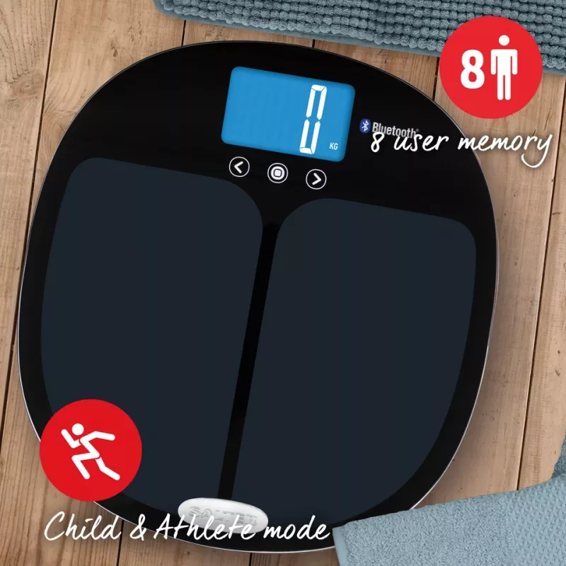 Vannitoakaal Salter 9192 BK3R Curve Bluetooth nutianalüsaator