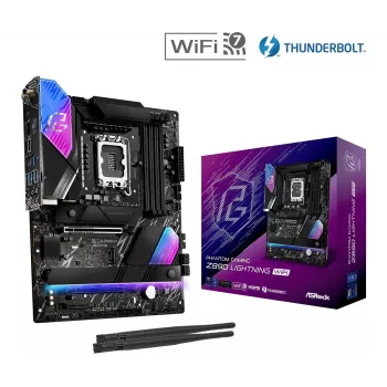 Emaplaat ASRock Z890 Lightning WiFi — Intel Z890, LGA1851, ATX, 4× DDR5, Wi‑Fi 7, 2.5Gb LAN, Thunderbolt 4