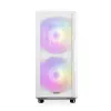 Arvutikorpus MODECOM AMIRANI ARGB Midi Tower Valge — ATX/ITX, 35 cm GPU, 16,5 cm CPU jahuti, 2x200 mm ventilaatorid
